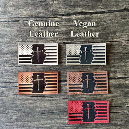 American Flag Nails Cross Patch - Choose Your Color - patchpalooza