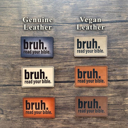 Bruh Read Your Bible Patch, Funny Christian Leather Patch, Faith Patch for Hats Bags Jackets, Bible Verse Gift - Patch Palooza