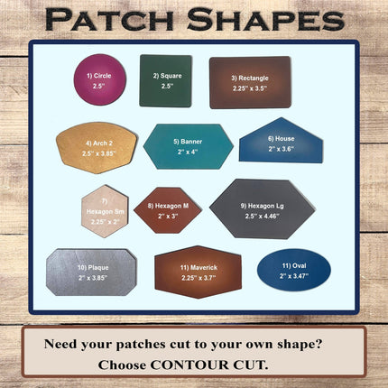 Camo Patches in Vegan Leather for Groups, Events, Business, Churches, Logo - patchpalooza