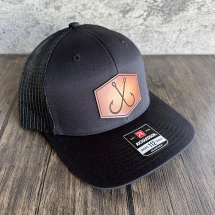 Crossed Hooks Fishing Hat - Richardson 112 - patchpalooza