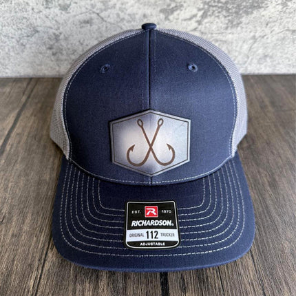 Crossed Hooks Fishing Hat - Richardson 112 - patchpalooza