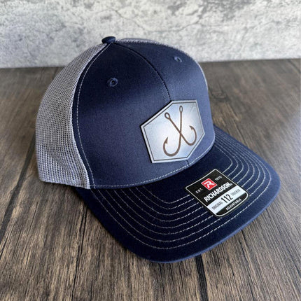 Crossed Hooks Fishing Hat - Richardson 112 - patchpalooza