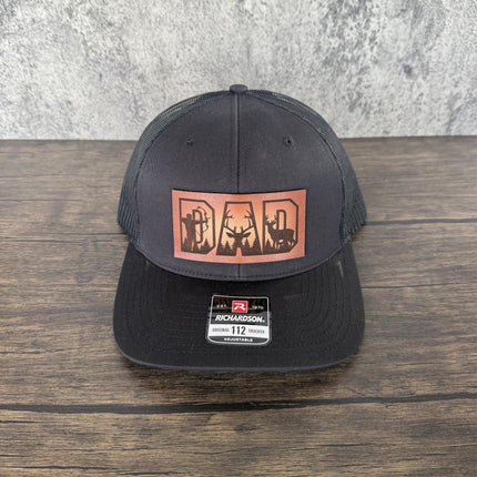 Dad Leather Patch Hat, Richardson 112 Trucker Cap for Hunters, Bow Hunting Dad Hat - Patch Palooza