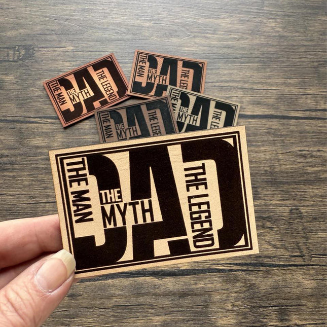 Dad Patch The Man The Myth The Legend, Leather Patch for Dads, Father's Day Patch, Patch for Hats Bags Jackets - Patch Palooza