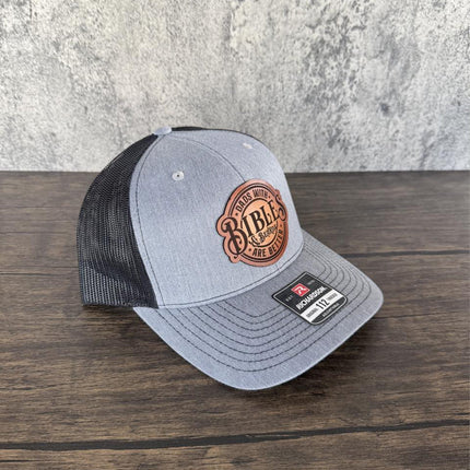 Dads with Bibles and Beards Hat, Leather Patch Dad Hat, Richardson 112 Trucker Cap, Christian Father's Day Gift, Beard Dad Hat - Patch Palooza