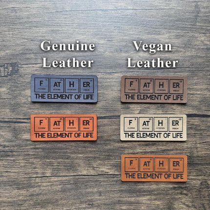 Father Element Patch, Science Dad Leather Patch, Periodic Table Patch, Gift for Dads, Patch for Hats Bags Jackets - Patch Palooza