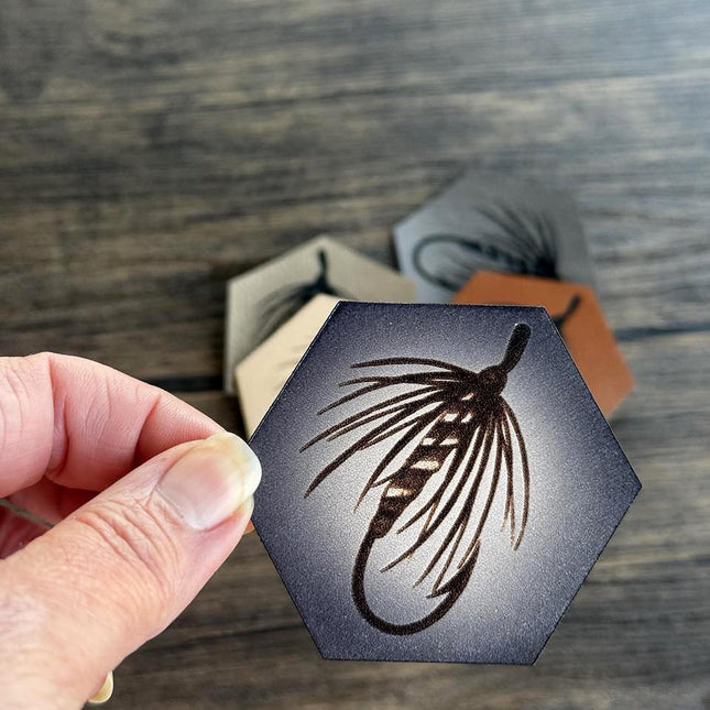Fishing Lure Leather Patch - Choose Your Color - patchpalooza