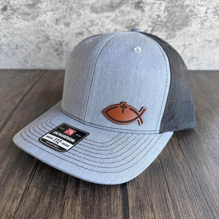 Jesus Fish Christian Hat - Richardson 112, Christian Hat - patchpalooza