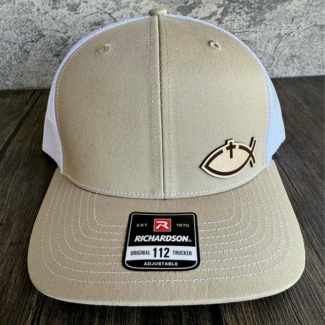Jesus Fish Christian Hat - Richardson 112, Christian Hat - patchpalooza