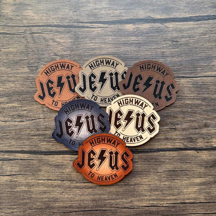 Jesus Highway to Heaven Patch, Christian Leather Patch, Faith Patch for Hats Bags Jackets, Gospel Gift - Patch Palooza