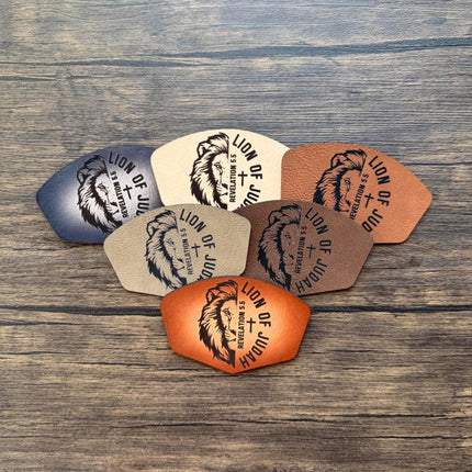 Lion of Judah Patch, Revelation 5:5 Leather Patch, Christian Patch for Hats Bags Jackets, Bible Verse Gift - Patch Palooza