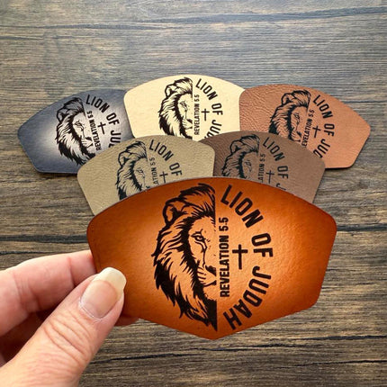 Lion of Judah Patch, Revelation 5:5 Leather Patch, Christian Patch for Hats Bags Jackets, Bible Verse Gift - Patch Palooza
