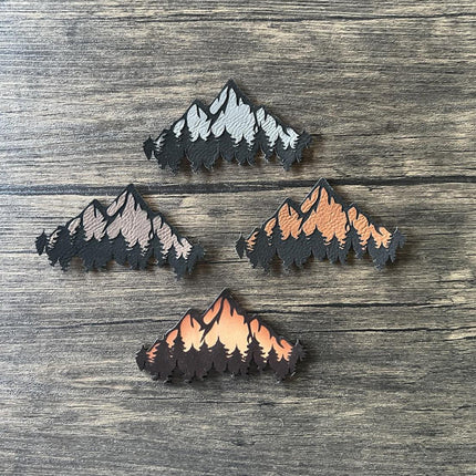 Mountain Leather Patch - Choose Your Color - patchpalooza