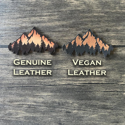 Mountain Leather Patch - Choose Your Color - patchpalooza