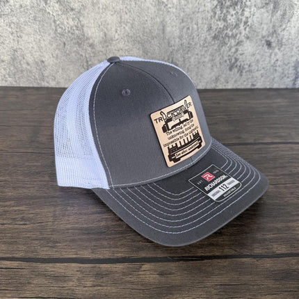 Truck Driver Definition Hat, Leather Patch Hat, Richardson 112 Trucker Cap, Funny Trucker Gift, Semi Driver Hat for Men - Patch Palooza