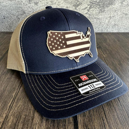 United States Flag Hat - Richardson 112, Patriotic Hat - Patch Palooza