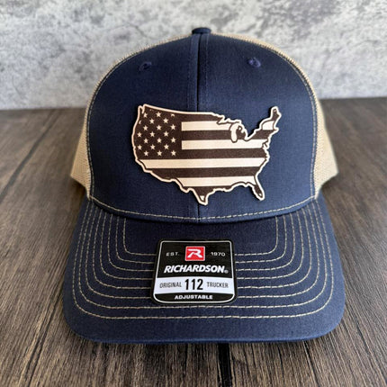 United States Flag Hat - Richardson 112, Patriotic Hat - Patch Palooza