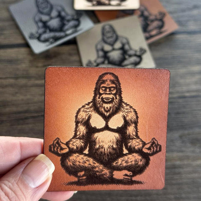 Zen Bigfoot Leather Patch - Choose Your Color - patchpalooza