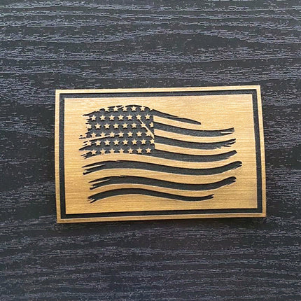 American Flag Vegan Leather Patch - patchpalooza