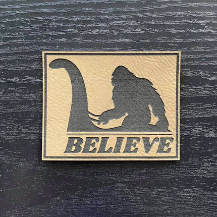 Bigfoot Believe Lochness Vegan Leather Patch - patchpalooza