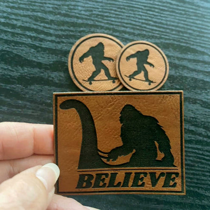 Bigfoot Believe Lochness Vegan Leather Patch - patchpalooza