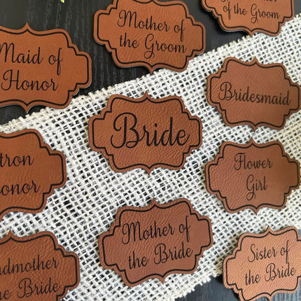 Bridal Party Patches - Leatherette Vegan Leather - patchpalooza
