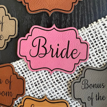 Bridal Party Patches - Leatherette Vegan Leather - patchpalooza