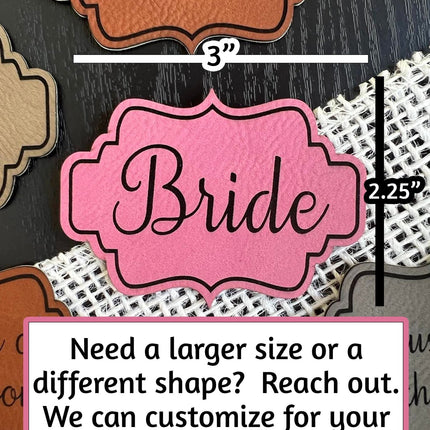 Bridal Party Patches - Leatherette Vegan Leather - patchpalooza