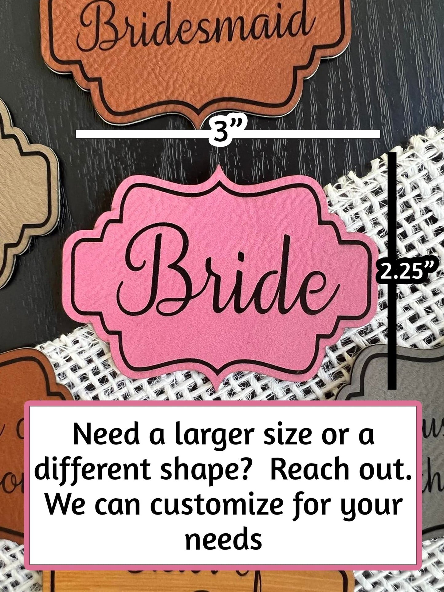 
                  
                    Bridal Party Patches - Leatherette Vegan Leather - patchpalooza
                  
                