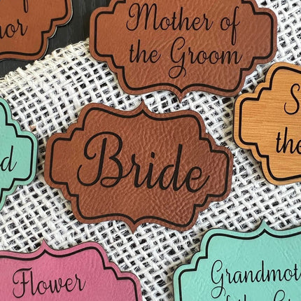 Bridal Party Patches - Leatherette Vegan Leather - patchpalooza
