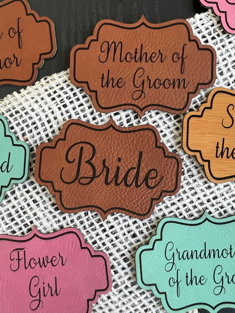 Bridal Party Patches - Leatherette Vegan Leather - patchpalooza