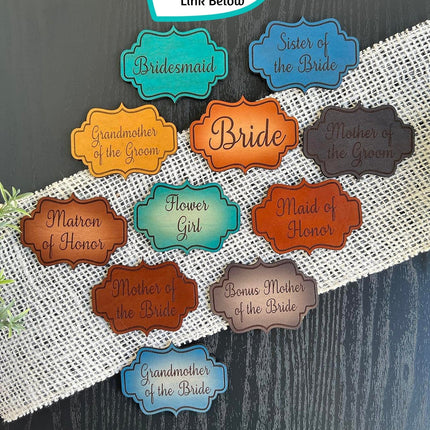 Bridal Party Patches - Leatherette Vegan Leather - patchpalooza
