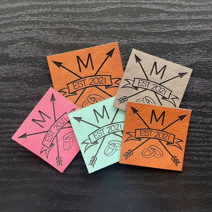 Crossed Arrows Marriage Patch - Leatherette Vegan Leather - patchpalooza