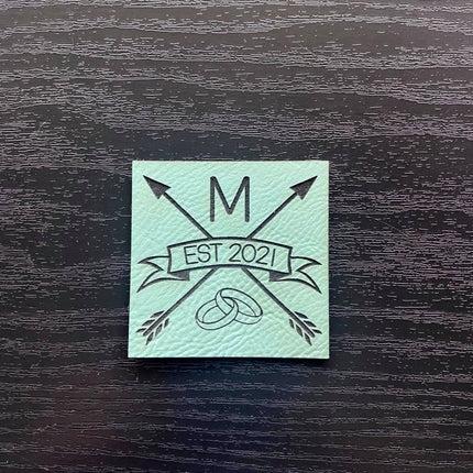 Crossed Arrows Marriage Patch - Leatherette Vegan Leather - patchpalooza