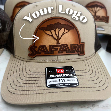 Custom Genuine Leather Patch Hat - Richardson 112 - patchpalooza