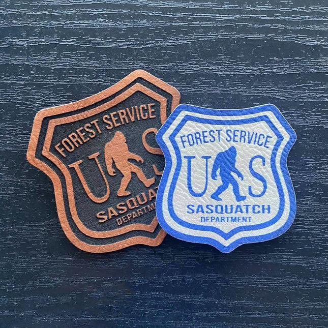 Forest Service Sasquatch Patch - Leatherette Vegan Leather - patchpalooza