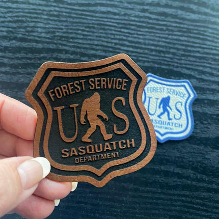 Forest Service Sasquatch Patch - Leatherette Vegan Leather - patchpalooza