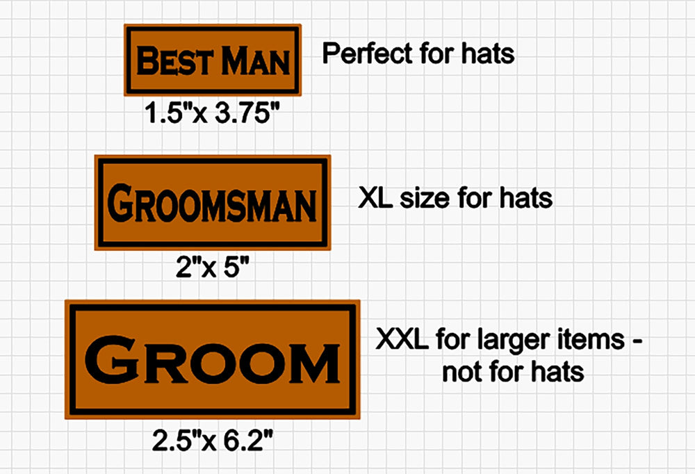 
                  
                    Groom Patch - Leatherette Vegan Leather - Adhesive or Glue On - patchpalooza
                  
                