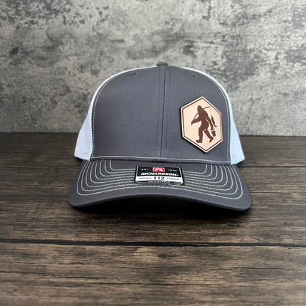 Leather Patch Big Foot Fishing Hat - Richardson 112 - patchpalooza