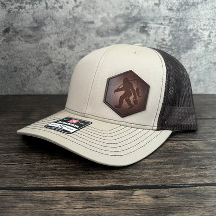 Leather Patch Big Foot Fishing Hat - Richardson 112 - patchpalooza