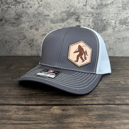 Leather Patch Big Foot Fishing Hat - Richardson 112 - patchpalooza