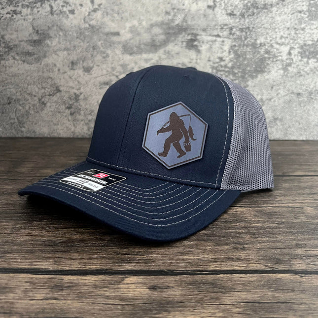 Leather Patch Big Foot Fishing Hat - Richardson 112 - patchpalooza