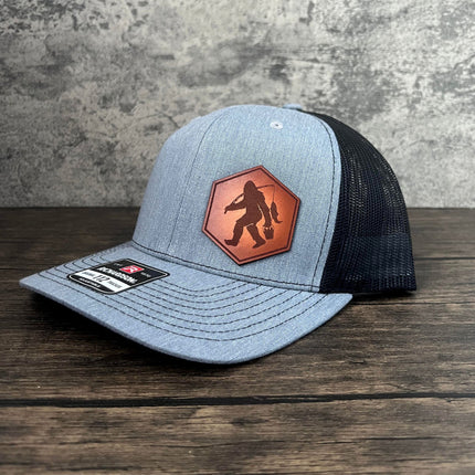 Leather Patch Big Foot Fishing Hat - Richardson 112 - patchpalooza