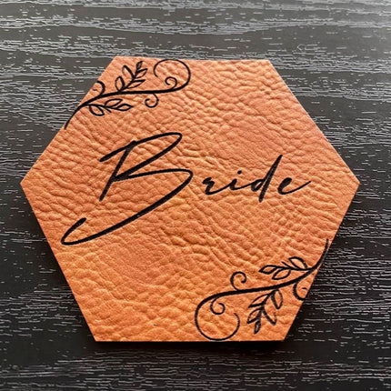 Marriage Bride Patch - Leatherette Vegan Leather - patchpalooza