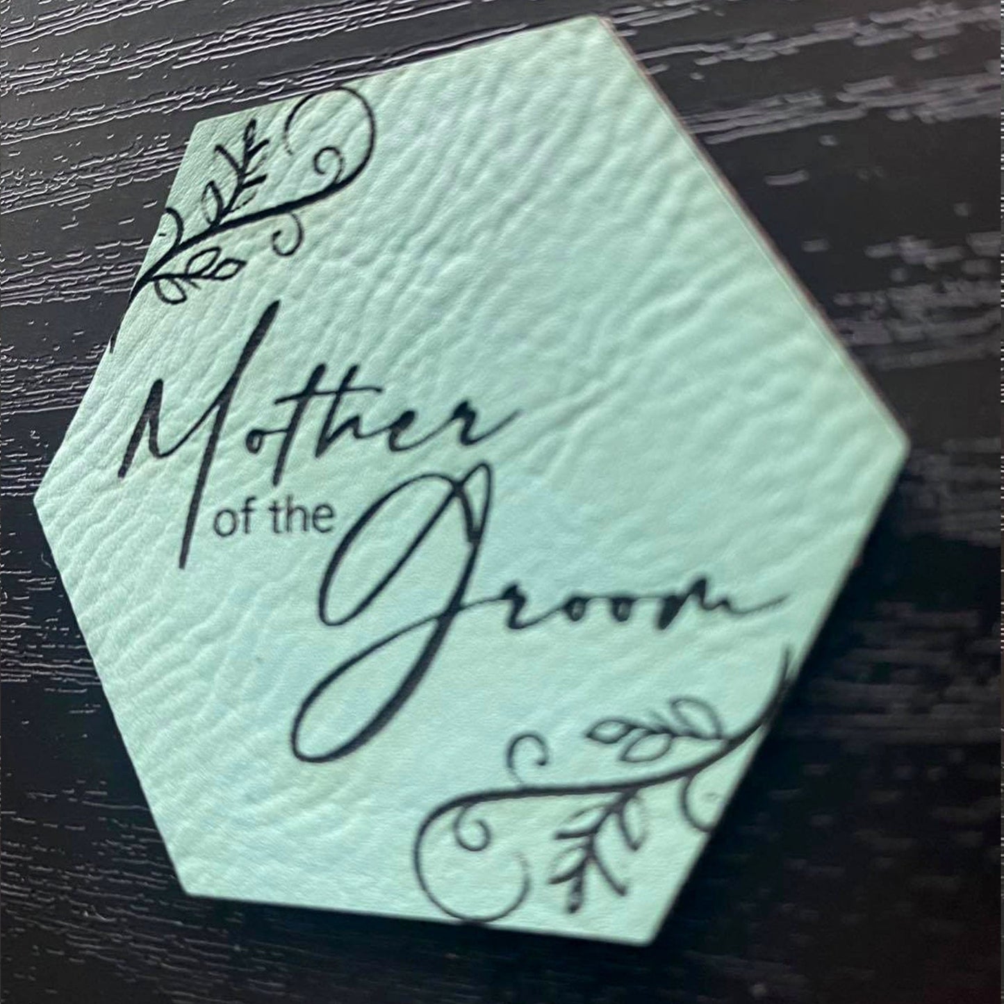 
                  
                    Mother of the Groom Patch - Leatherette Vegan Leather - Adhesive or Glue On - patchpalooza
                  
                