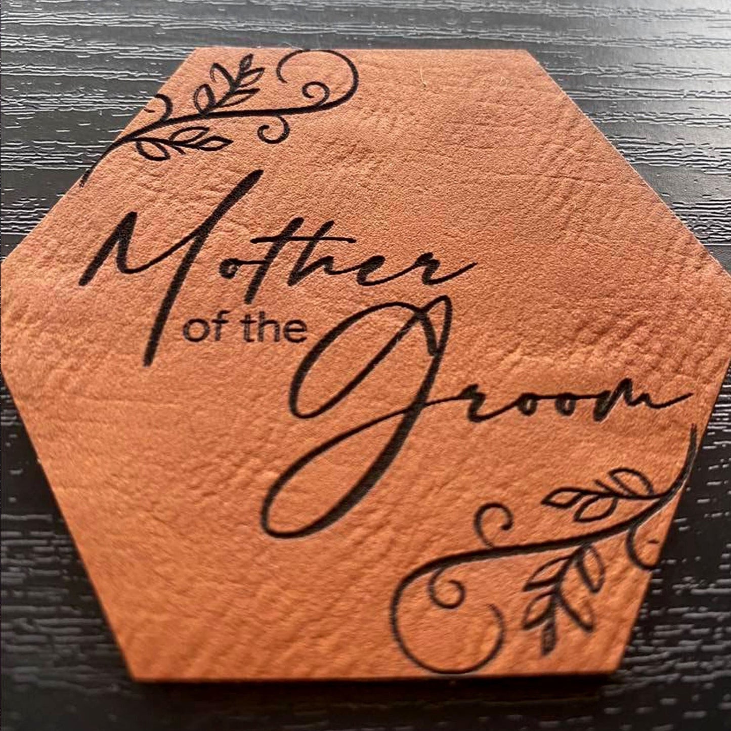 
                  
                    Mother of the Groom Patch - Leatherette Vegan Leather - Adhesive or Glue On - patchpalooza
                  
                