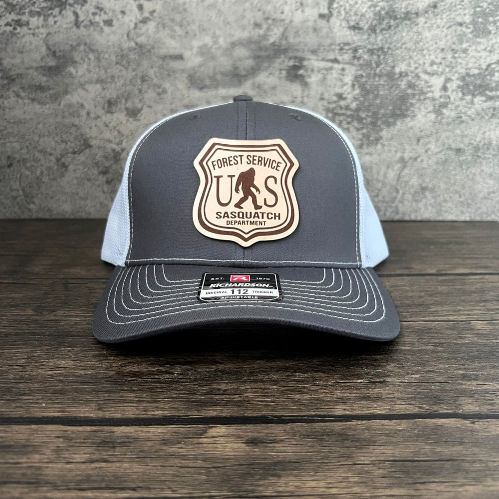 
                  
                    Sasquatch Badge Leather Patch Hat - Richardson 112 - patchpalooza
                  
                