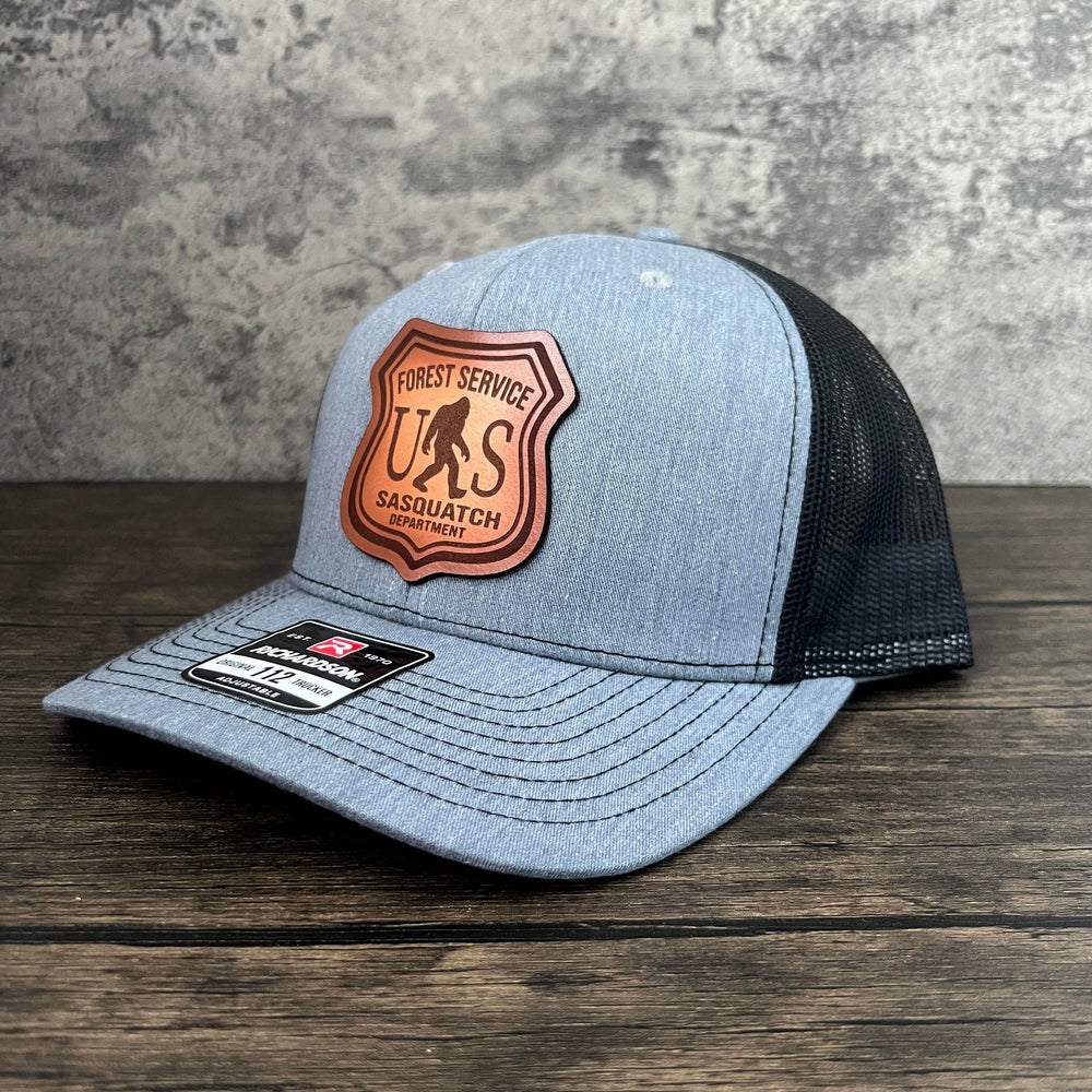 
                  
                    Sasquatch Badge Leather Patch Hat - Richardson 112 - patchpalooza
                  
                