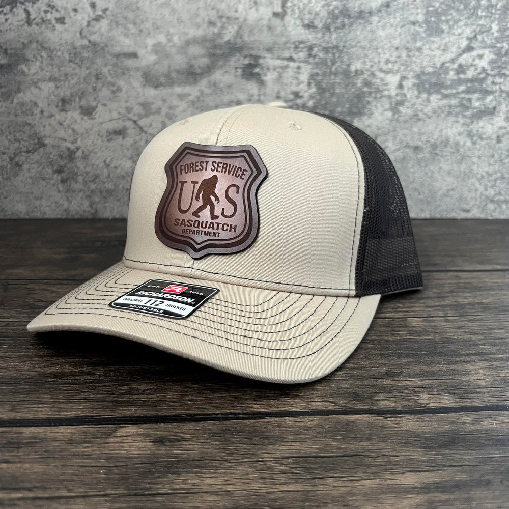 
                  
                    Sasquatch Badge Leather Patch Hat - Richardson 112 - patchpalooza
                  
                