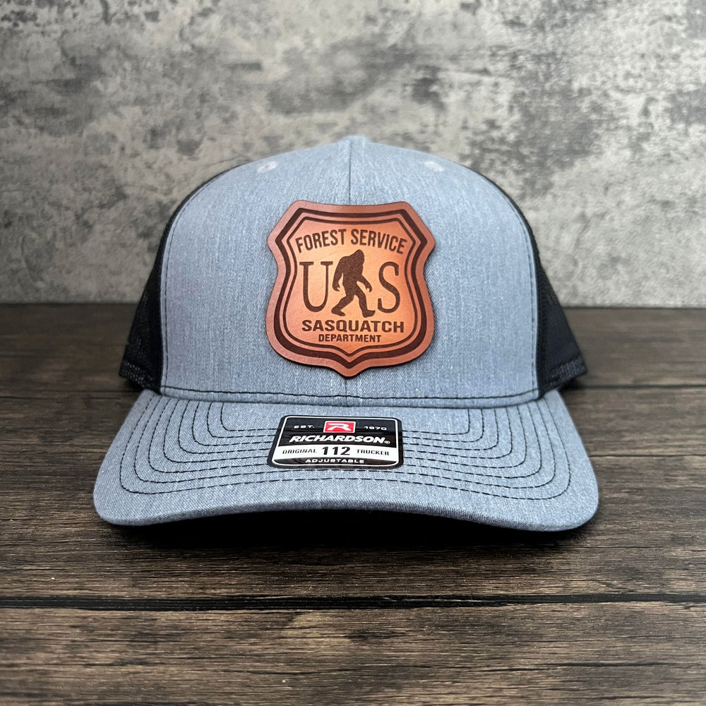 
                  
                    Sasquatch Badge Leather Patch Hat - Richardson 112 - patchpalooza
                  
                